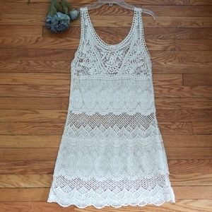 American Eagle Outfitters Crochet Tank Dress M/M